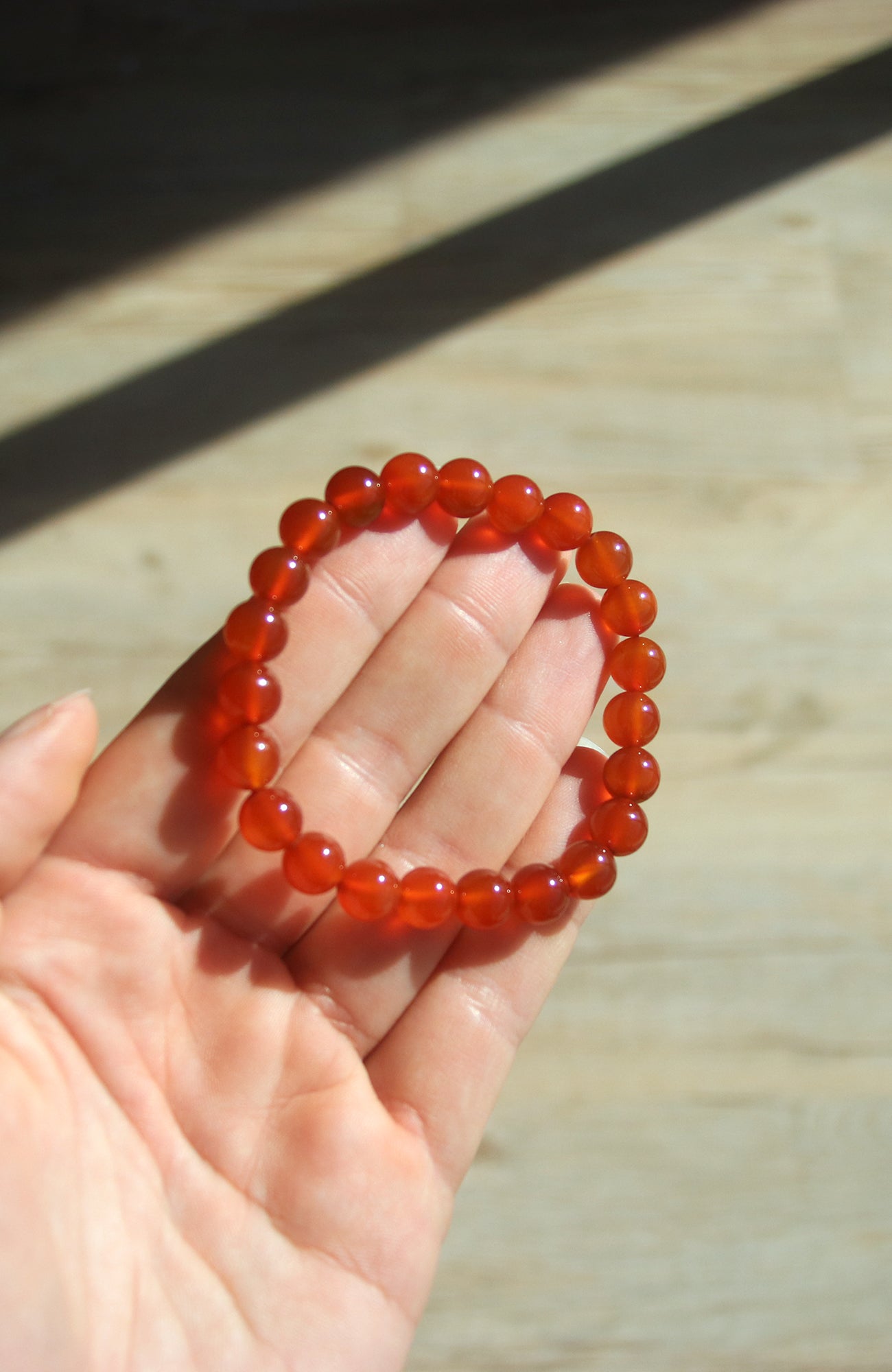 Carnelian 8mm Bead Bracelet 450